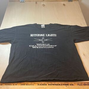 WCW KEYSTONE LIGHT BEER PROMO T SHIRT MENS SIZE XXL RARE WWF WWE ECW